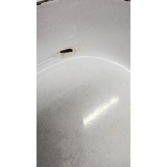 1950's Vintage Serendipity Spaghetti String Pink & Black Abstract Enamel Skillet - Picture 12 of 16